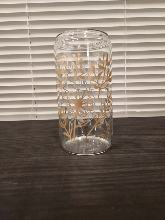 Wild Flowers 16oz Libbey Glass