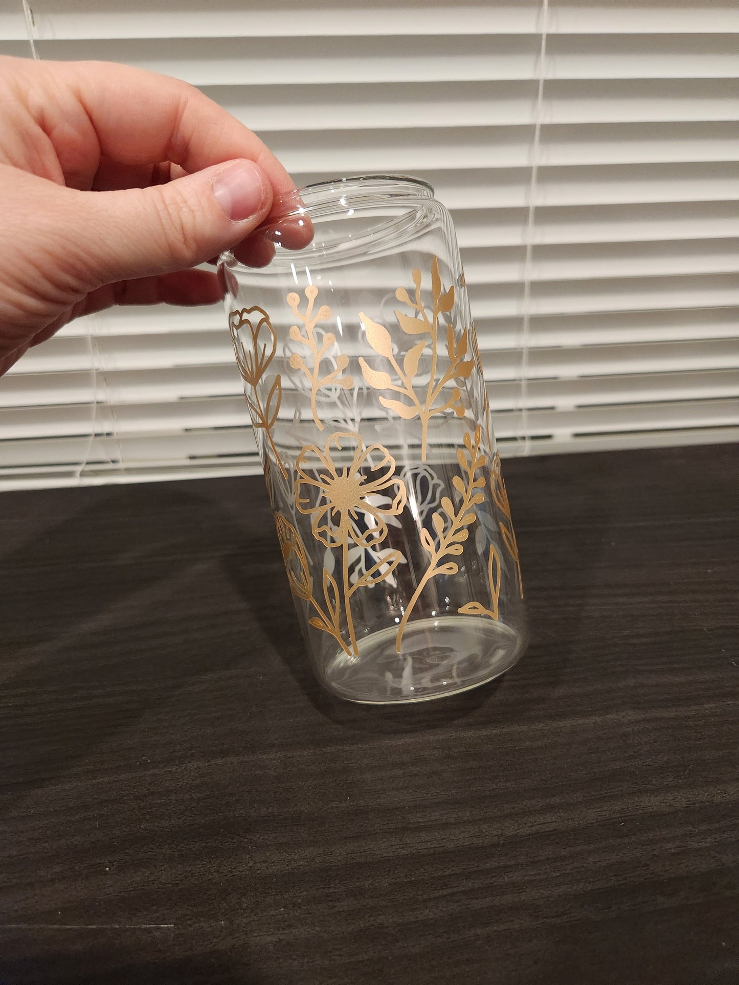 Wild Flowers 16oz Libbey Glass